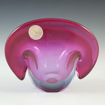 (image for) Seguso Dalla Venezia Murano Pink Glass Clam Bowl / Vase