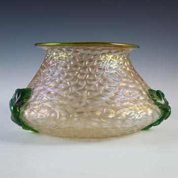 (image for) Kralik Art Nouveau Antique Iridescent Glass 'Martelé' Vase