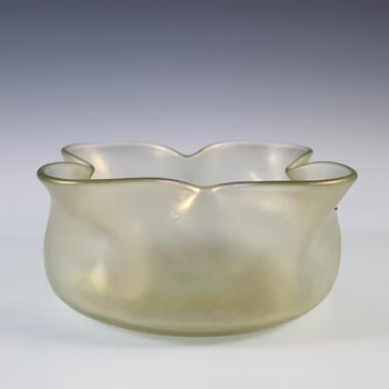 (image for) Loetz / Lötz Art Nouveau Green Glass Olympia Glatt Bowl/Vase