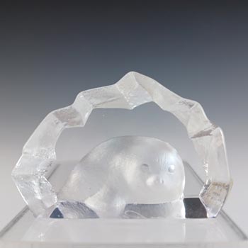 (image for) SIGNED Mats Jonasson #88100 Glass Baby Seal Paperweight