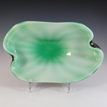 (image for) Murano Large Mint Green & Black Glass Ashtray Bowl