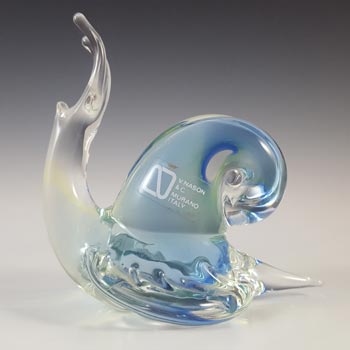 (image for) LABELLED V. Nason & Co Murano Uranium Glass Snail Sculpture