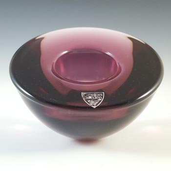 (image for) Orrefors Purple Glass "Delight" Candle Votive by Lena Bergstrom