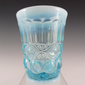 (image for) Mosser Glass Blue Pearline Glass Eye Winker Vase - Labelled