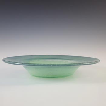(image for) Vasart Blue & Green Mottled Glass Bowl / Saucer B017 - Signed
