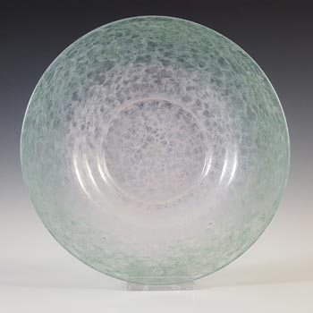 (image for) Vasart Green & White Mottled Glass Bowl / Saucer / Plate B017