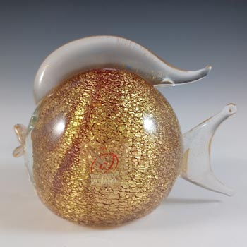 (image for) LABELLED Gambaro & Poggi Murano Gold Leaf Glass Fish Sculpture