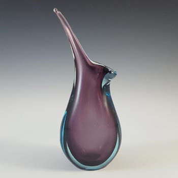 (image for) Murano Venetian Purple & Blue Sommerso Glass Vintage Vase