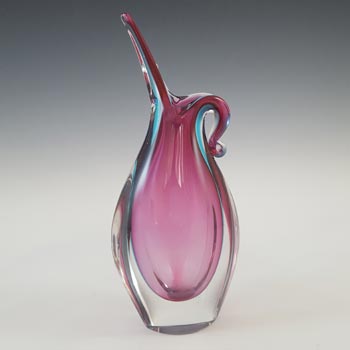 (image for) Murano Vintage 1950's Purple & Blue Sommerso Glass Vase