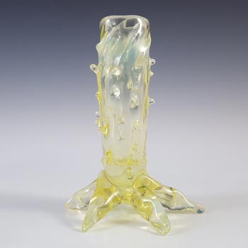 (image for) John Walsh Vaseline / Uranium Victorian Glass Thorn Vase