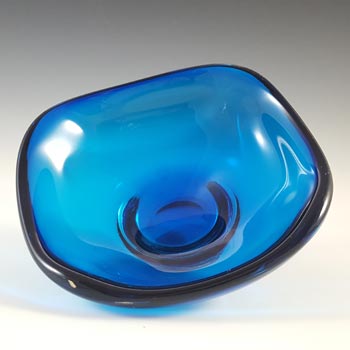 (image for) Whitefriars #9517 Cased Blue Glass Square Bowl