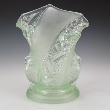 Green Glass Bullet Vase by Rudolf Schrötter for Sklo Union, 1950s — Séjour  Studio
