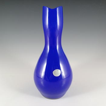 (image for) Scandinavian / Swedish Blue Opal Cased Glass Vintage Vase