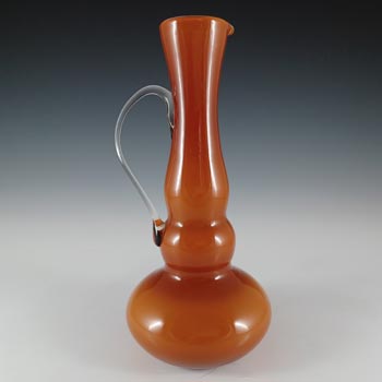 (image for) Empoli Vintage Retro Amber Cased Glass Vase / Jug
