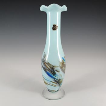 (image for) LABELLED Chinese 'Snowflakes / Lotus Flower' Vase by Dalian Glass Co