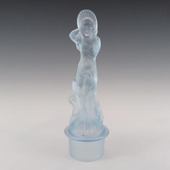(image for) Walther Art Deco Blue Glass Arabella Nude Lady Figurine