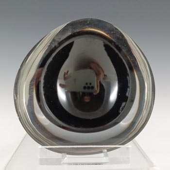 (image for) SIGNED Nuutajarvi Notsjo Kaj Franck Black Glass Bowl