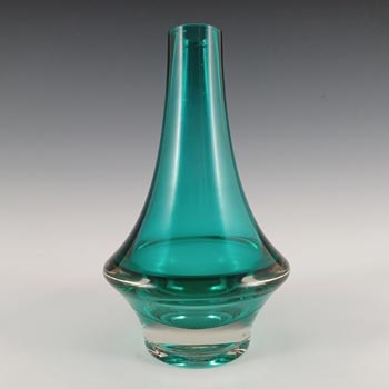 (image for) Riihimaki #1379 Riihimaen Turquoise Glass Vase - Marked