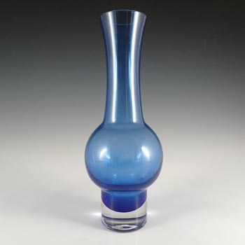 (image for) Riihimaki #1371 Riihimaen Lasi Oy Scandinavian Blue Glass Vase
