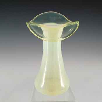 Victorian Vaseline Uranium Opalescent Glass Pulpit Vase