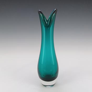 (image for) Whitefriars #9556 Vintage Cased Green Glass Beak Vase