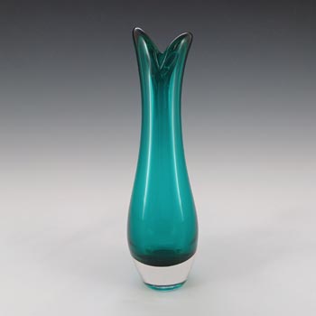 (image for) Whitefriars #9556 Green Cased Glass Beak Vase