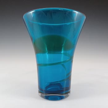(image for) Whitefriars #9709 Baxter Blue/Green Glass Ribbon Trail Vase