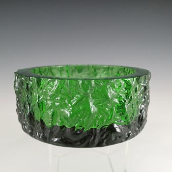 (image for) Davidson / Brama Green Bark Textured Glass "Luna" Bowl