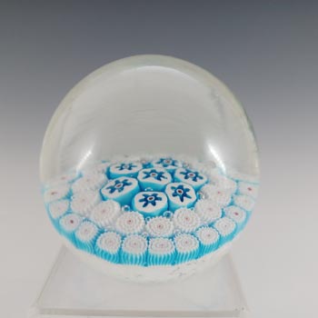 (image for) Murano Vintage Millefiori Blue, Red & White Glass Paperweight