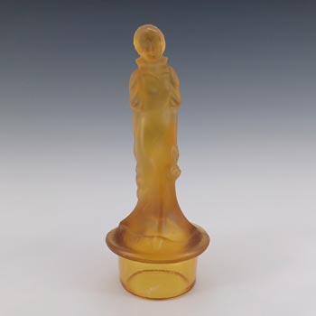 (image for) Walther Art Deco Amber Glass Lilli / Undine Lady Figurine