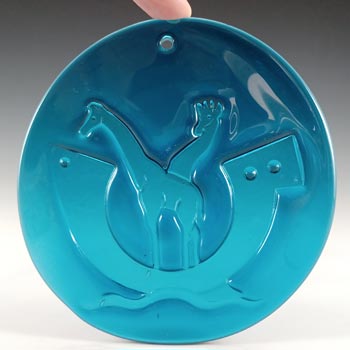 (image for) Holmegaard Michael Bang Blue Glass Noahs Arc Suncatcher