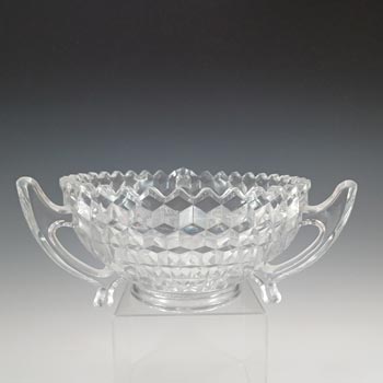 (image for) Jobling #2077 Large Art Deco Clear Flint Glass Cubes Bowl