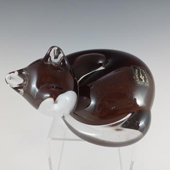 (image for) MARKED Langham Brown & White Glass Cat Sculpture