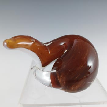 (image for) MARKED Langham Brown & White Glass Stoat Sculpture
