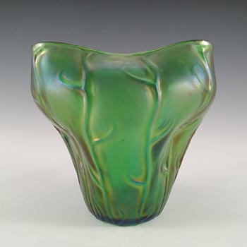 (image for) Loetz / Lötz Art Nouveau Green Glass 'Neptun' Vase