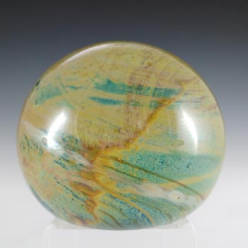 (image for) SIGNED LARGE Mdina 'Blue Summer' Maltese Glass 1.8kg Paperweight