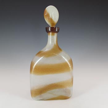 Murano Venetian Pulegoso Glass Vintage Decorative Bottle