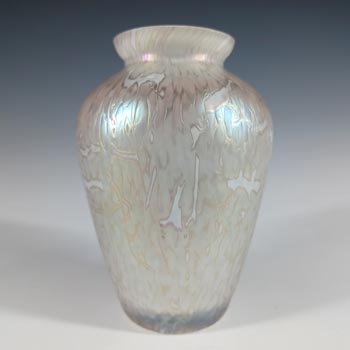 (image for) MARKED Royal Brierley Iridescent White Glass 'Studio' Vase