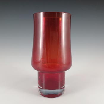 (image for) Riihimaki / Riihimaen Lasi Oy Finnish Red Glass Vase