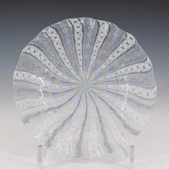 (image for) Salviati Murano / Venetian Zanfirico & Aventurine Blue Glass Plate