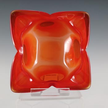 (image for) MARKED Sasaki Japanese Orange Cased Glass Bowl / Ashtray