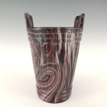 (image for) Sowerby #1258 Victorian Purple Malachite / Slag Glass Spill Vase