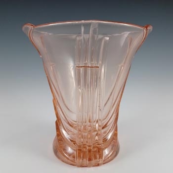 (image for) Stölzle Czech Art Deco 1930's Pink Glass Vase