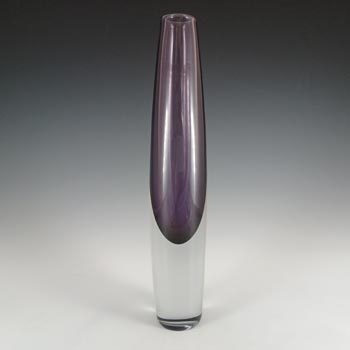 (image for) SIGNED Asta Strömberg #B938 Swedish Purple Cased Glass 'Sputnik' Vase