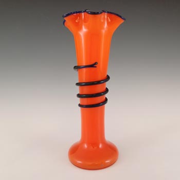 (image for) Czech 1930's/40's Red & Blue Glass Tango Vase