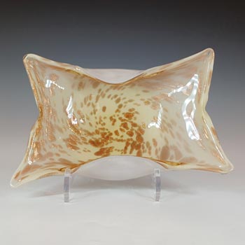 (image for) Fratelli Toso Murano Copper Aventurine White Glass Bowl