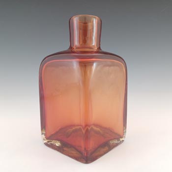(image for) MARKED Venini Murano Brown & Amber Sommerso Glass Bottle Vase