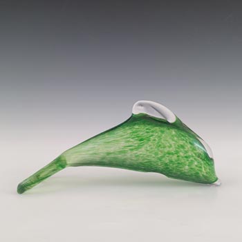 (image for) Wedgwood Speckled Green Glass Dolphin Paperweight RSW417