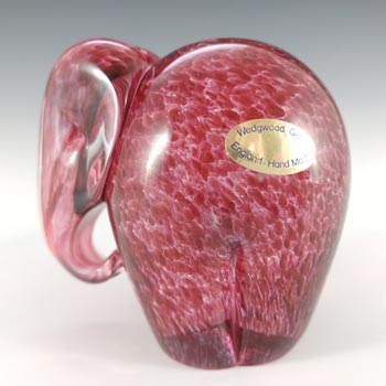 (image for) MARKED Wedgwood Speckled Pink Glass Retro Elephant RSW409