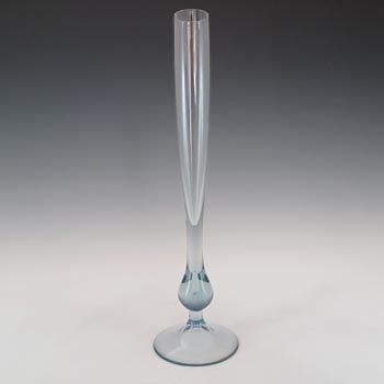 Whitefriars #9243 Sapphire Blue Glass Vintage Stem Vase